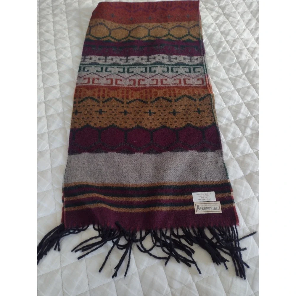 Vtg Aeropostale Compagine Generale Scarf Patterned Aztec 90s Y2k Grunge Street